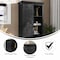 Flash Furniture Harrison 36in. Wide Rustic Farmhouse Storage Cabinet Bookcase w/Sliding Barn Door, Black ZG-026-BLK-GG - alternate 6